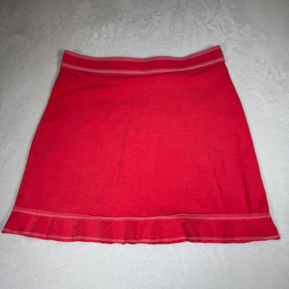 Free‎ Produce Pink Ruffle Hem A Line Skirt Women's Size Medium Made in USA